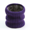 Twist Wide Striped Fleece-lined Knitting Scarf For Men - Image 2