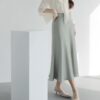 Women's Mid-length French Satin Skirt Summer High Waist Sheath - Image 5