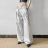 Striped All-matching Pressed Straight Wide-leg Pants - Image 4