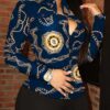 New Single Breasted Long Sleeve Slim Fit V-Neck Button-Up Shirt - Image 7