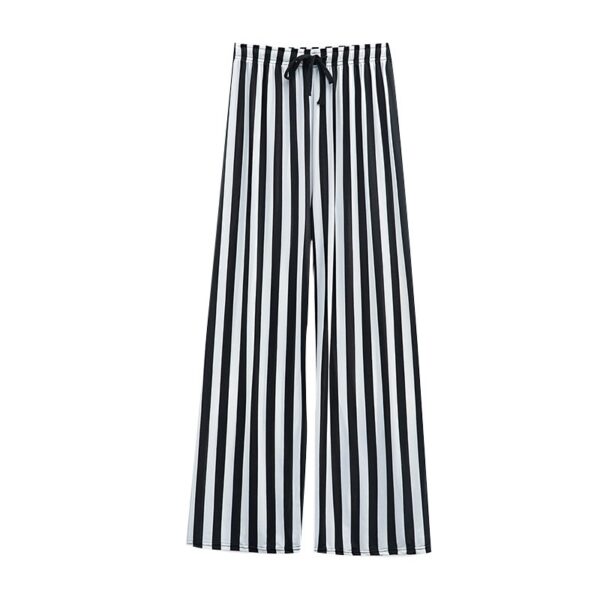 Women's Fashionable Loose Vertical Stripes Slimming Casual Wide-leg Pants - Image 5