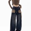 Spring New Niche Design Contrast Color Jeans Women - Image 2
