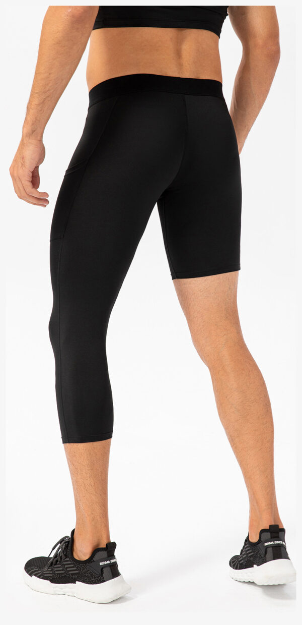 Men's Tight Single Leg Fitness Pants Pocket Length - Image 4