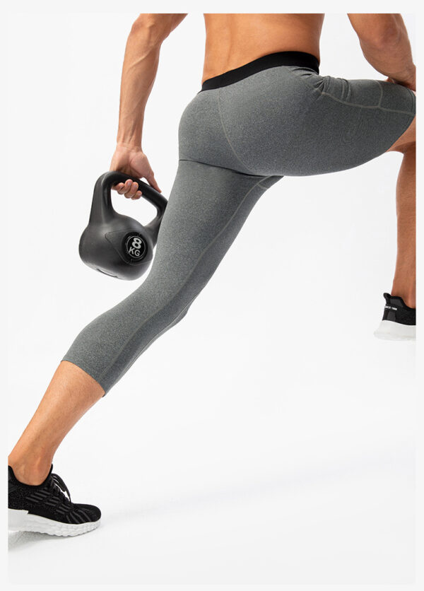 Men's Tight Single Leg Fitness Pants Pocket Length - Image 8