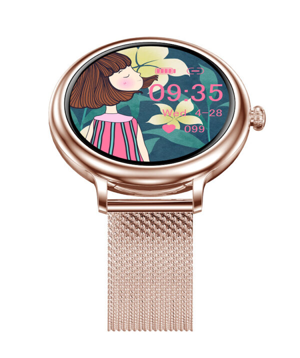 Smart Full Circle Touch Screen Heart Rate Sleep Monitoring Female Watch - Image 2