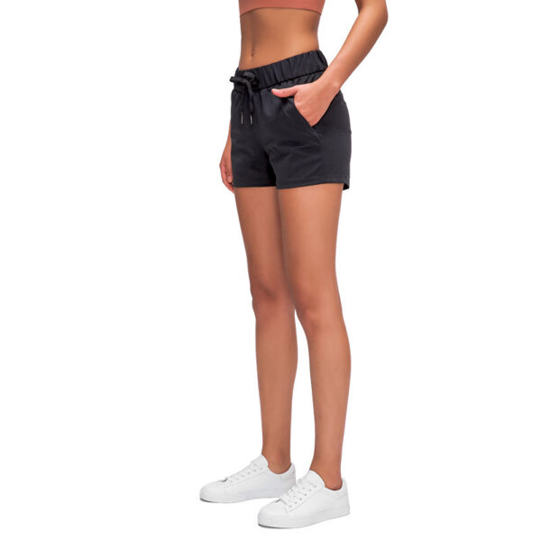 Lace Wide Loose Sports Shorts Women Stretch Breathable Gym Training Yoga Shorts - Image 4
