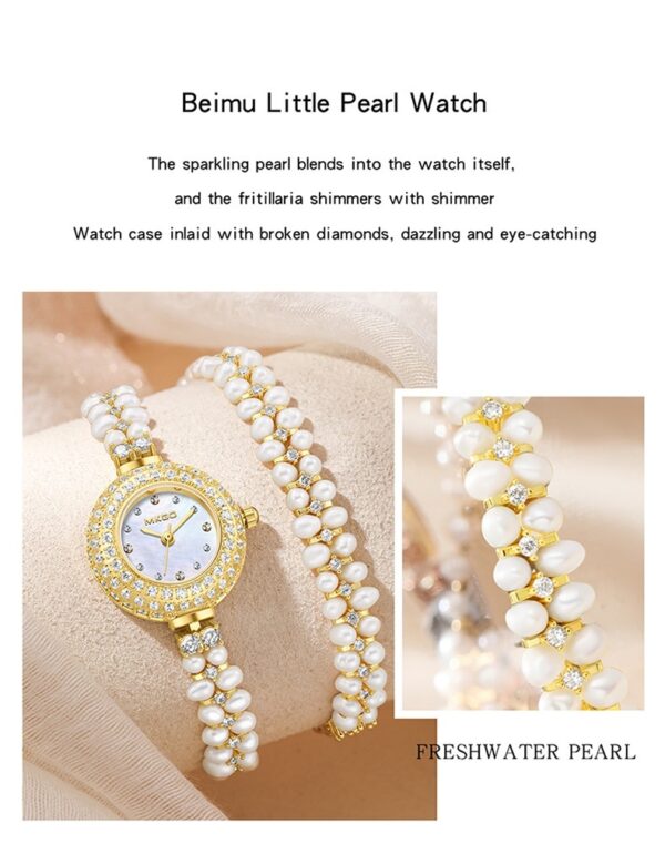 Freshwater Pearl Watch Affordable Luxury Fashion Jewelry Full Diamond Ladies - Image 7