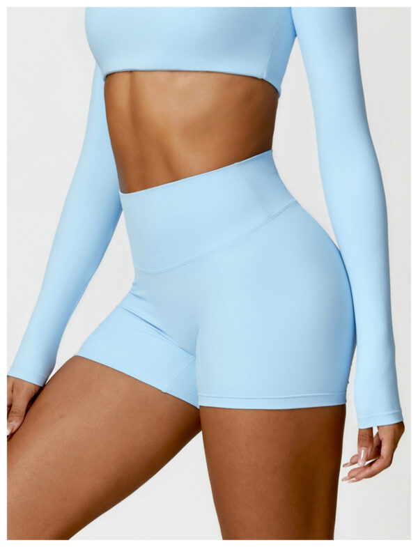 High Waist Yoga Shorts Belly Contracting Peach Hip Lifting Sport Shorts - Image 2