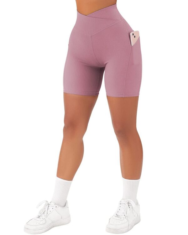 Women's Cross Sports Tight Short Belt Pockets - Image 8