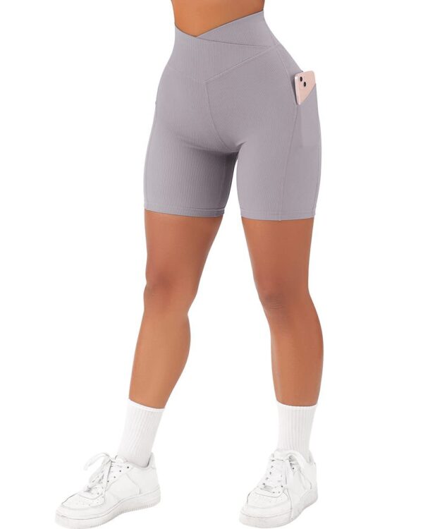 Women's Cross Sports Tight Short Belt Pockets - Image 9