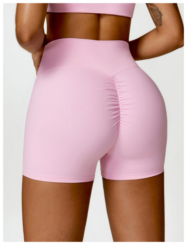 High Waist Yoga Shorts Belly Contracting Peach Hip Lifting Sport Shorts - Image 5