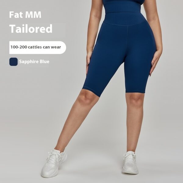 Nylon Plus Size Sports Shorts High Waist - Image 8