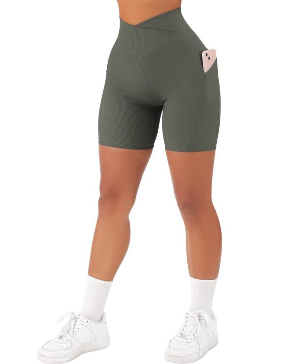 Women's Cross Sports Tight Short Belt Pockets - Image 6
