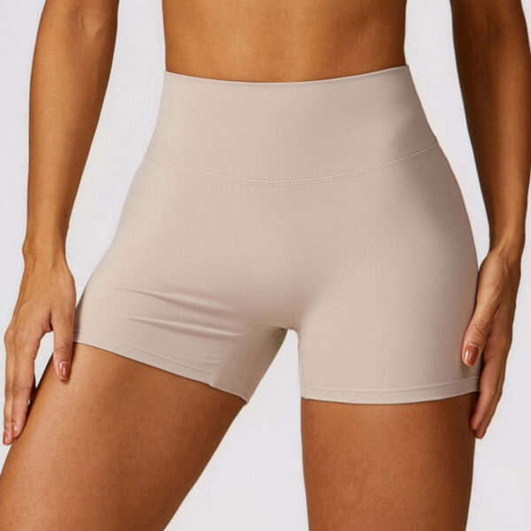 High Waist Yoga Shorts Belly Contracting Peach Hip Lifting Sport Shorts - Image 9