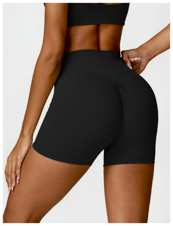 High Waist Yoga Shorts Belly Contracting Peach Hip Lifting Sport Shorts - Image 8