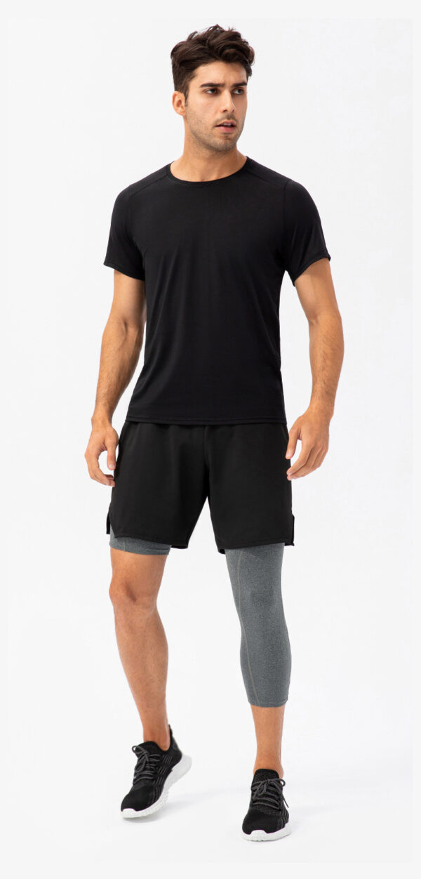 Men's Tight Single Leg Fitness Pants Pocket Length - Image 9
