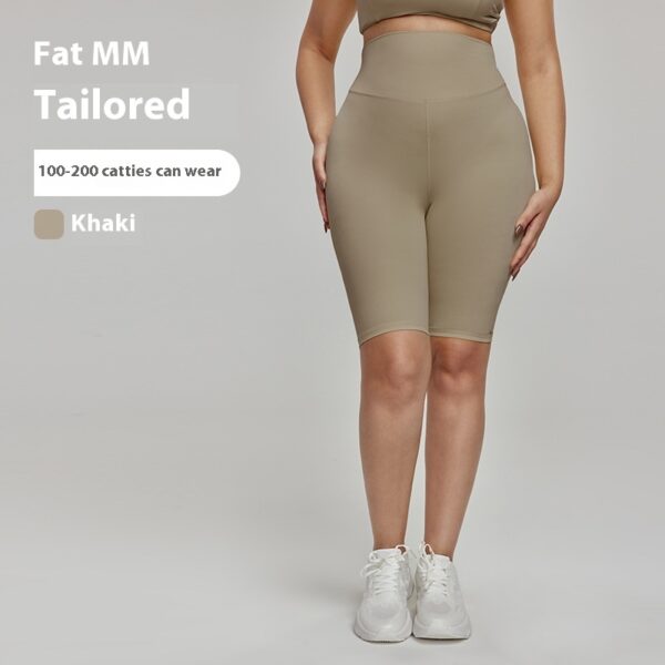 Nylon Plus Size Sports Shorts High Waist - Image 6