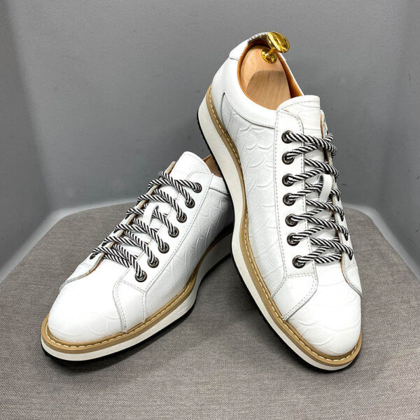 Fashion  Pattern Embossed Handmade Shoes For Men - Image 5